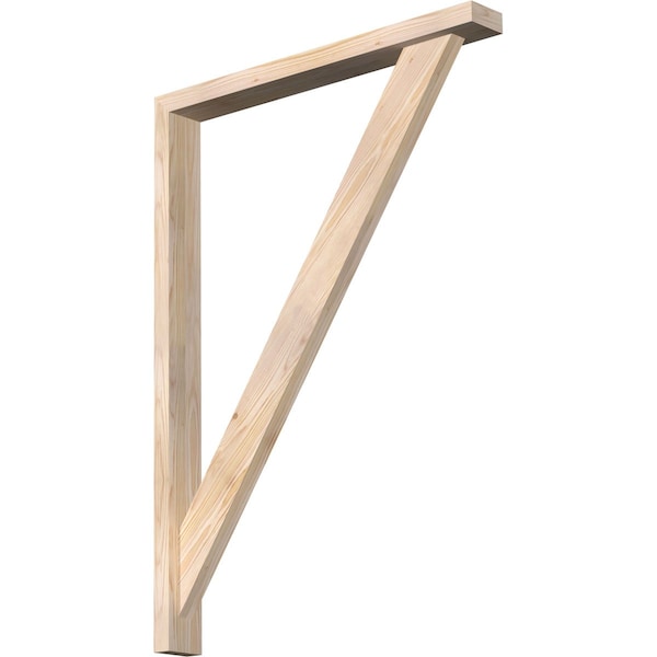 Ekena Millwork Traditional Block Smooth Bracket w/ Offset Brace, Douglas Fir, 3 1/2"W x 30"D x 42"H BKT0402X30X42TRA05SDF - main